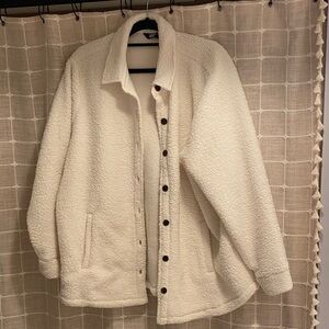 Lands' End Cream Sherpa Jacket